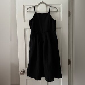 Banana Republic International Exclusive Pleated Cotton Linen Sleeveless Dress